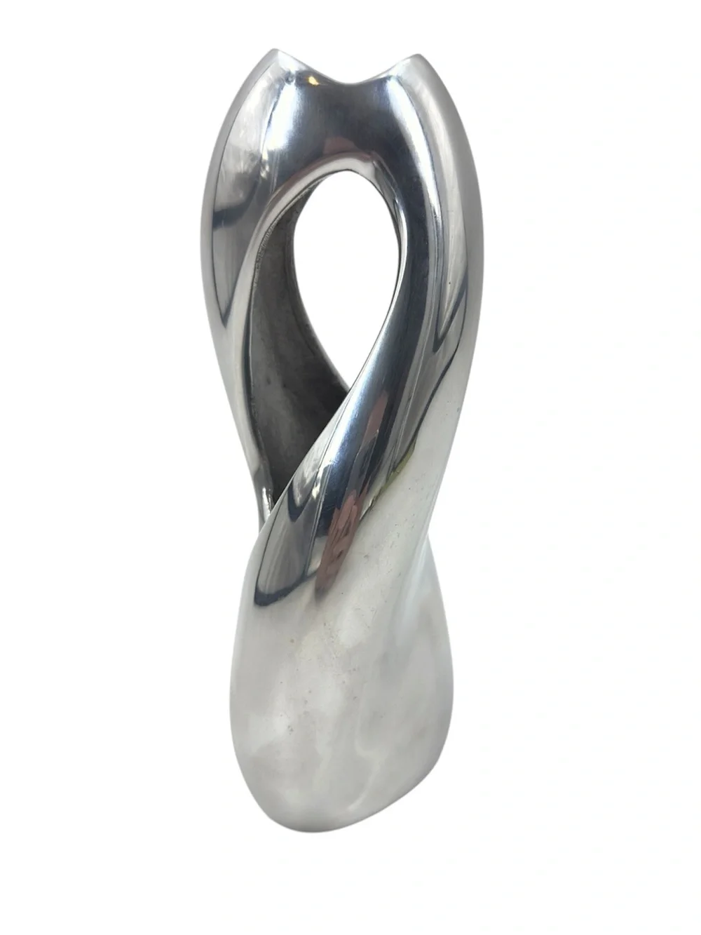 Nambe Pebble Twist Bud Vase Steve Cozzolino MT0590 Silver Aluminum Alloy MCM
